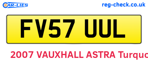 FV57UUL are the vehicle registration plates.