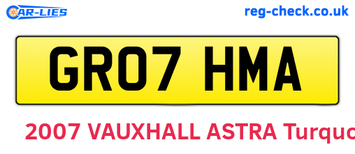 GR07HMA are the vehicle registration plates.