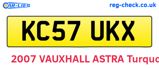 KC57UKX are the vehicle registration plates.