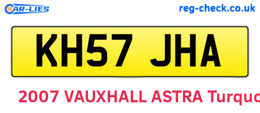 KH57JHA are the vehicle registration plates.
