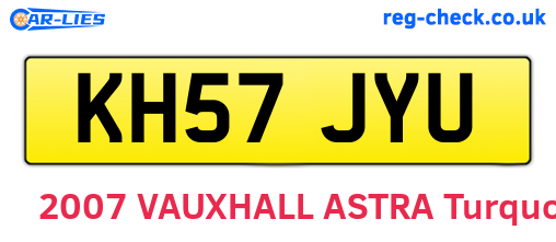 KH57JYU are the vehicle registration plates.