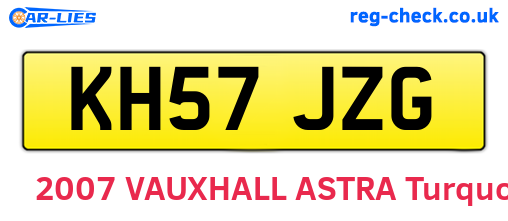KH57JZG are the vehicle registration plates.