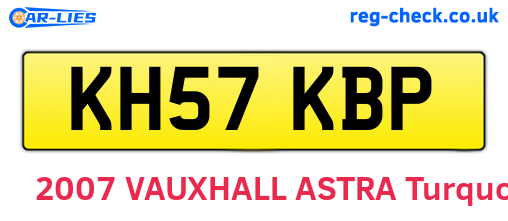 KH57KBP are the vehicle registration plates.