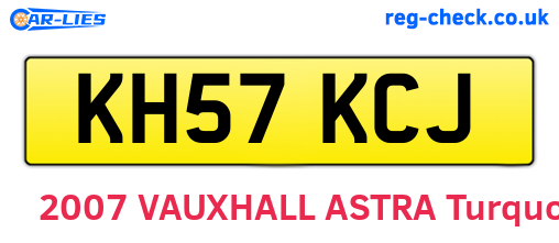 KH57KCJ are the vehicle registration plates.