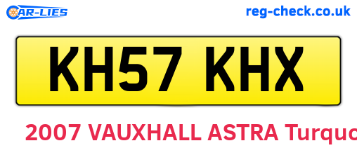 KH57KHX are the vehicle registration plates.