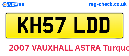 KH57LDD are the vehicle registration plates.