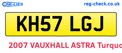 KH57LGJ are the vehicle registration plates.
