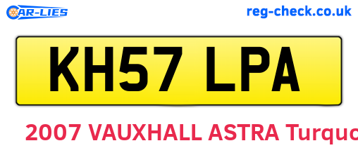KH57LPA are the vehicle registration plates.