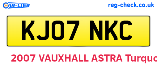 KJ07NKC are the vehicle registration plates.