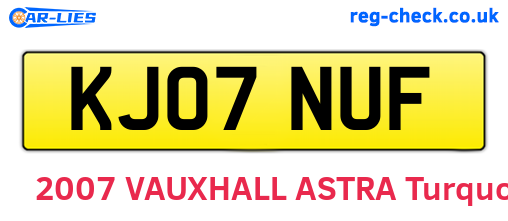 KJ07NUF are the vehicle registration plates.