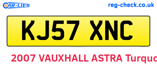 KJ57XNC are the vehicle registration plates.