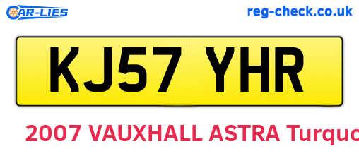 KJ57YHR are the vehicle registration plates.