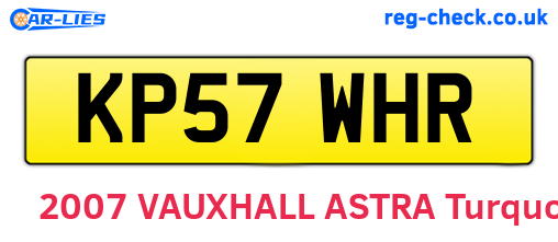 KP57WHR are the vehicle registration plates.