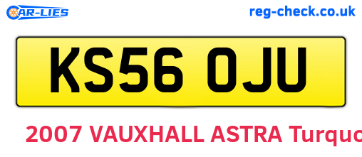 KS56OJU are the vehicle registration plates.