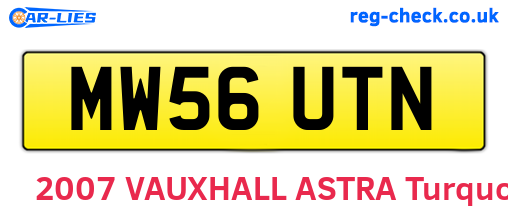 MW56UTN are the vehicle registration plates.