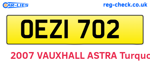 OEZ1702 are the vehicle registration plates.