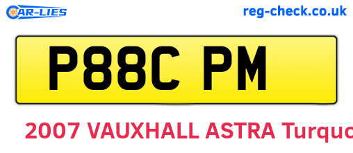 P88CPM are the vehicle registration plates.