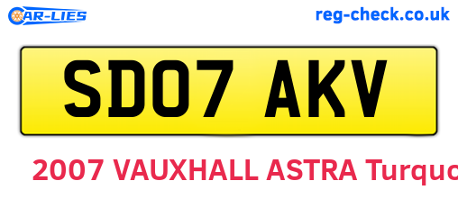 SD07AKV are the vehicle registration plates.