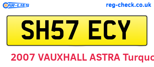 SH57ECY are the vehicle registration plates.