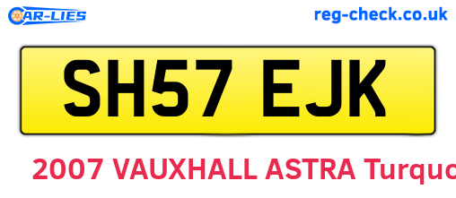 SH57EJK are the vehicle registration plates.