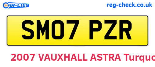 SM07PZR are the vehicle registration plates.