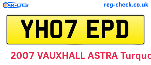 YH07EPD are the vehicle registration plates.
