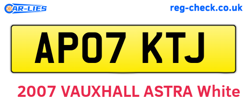 AP07KTJ are the vehicle registration plates.