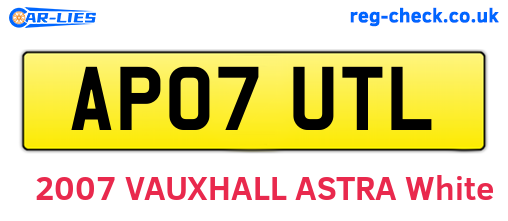 AP07UTL are the vehicle registration plates.