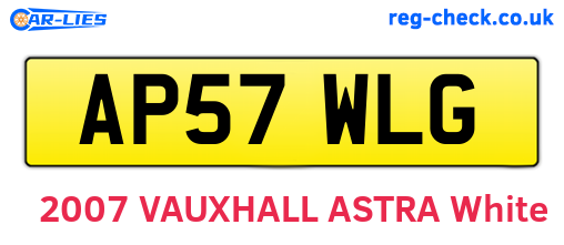AP57WLG are the vehicle registration plates.