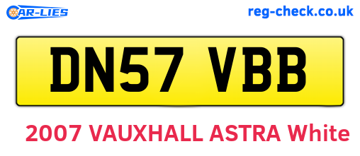 DN57VBB are the vehicle registration plates.