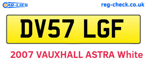 DV57LGF are the vehicle registration plates.