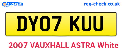 DY07KUU are the vehicle registration plates.
