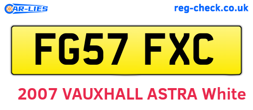FG57FXC are the vehicle registration plates.
