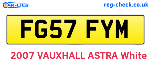 FG57FYM are the vehicle registration plates.