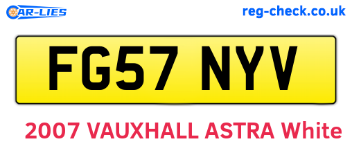 FG57NYV are the vehicle registration plates.