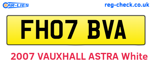 FH07BVA are the vehicle registration plates.