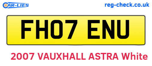 FH07ENU are the vehicle registration plates.