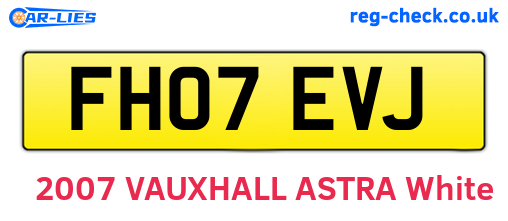 FH07EVJ are the vehicle registration plates.