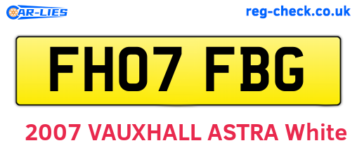 FH07FBG are the vehicle registration plates.