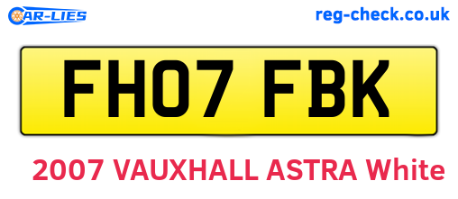 FH07FBK are the vehicle registration plates.