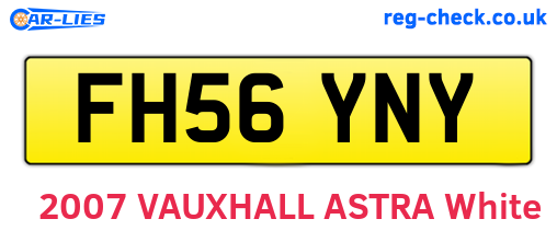 FH56YNY are the vehicle registration plates.