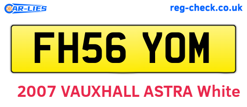 FH56YOM are the vehicle registration plates.