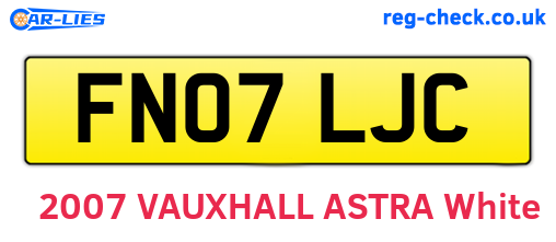 FN07LJC are the vehicle registration plates.