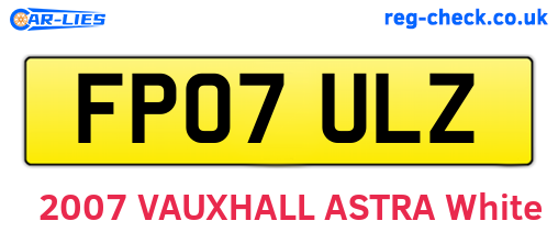 FP07ULZ are the vehicle registration plates.