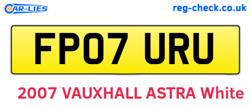 FP07URU are the vehicle registration plates.
