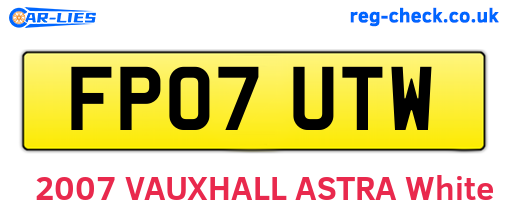 FP07UTW are the vehicle registration plates.