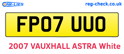 FP07UUO are the vehicle registration plates.