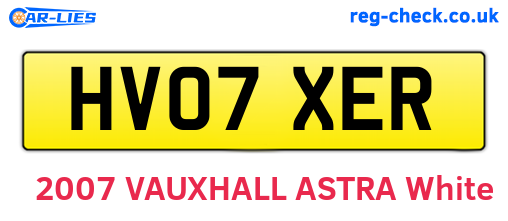 HV07XER are the vehicle registration plates.