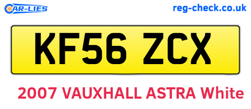 KF56ZCX are the vehicle registration plates.