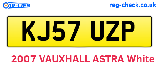 KJ57UZP are the vehicle registration plates.